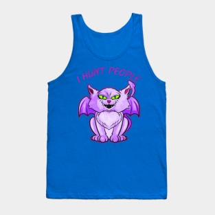 Evil Cat With Wings I Hunt People On Halloween Tank Top